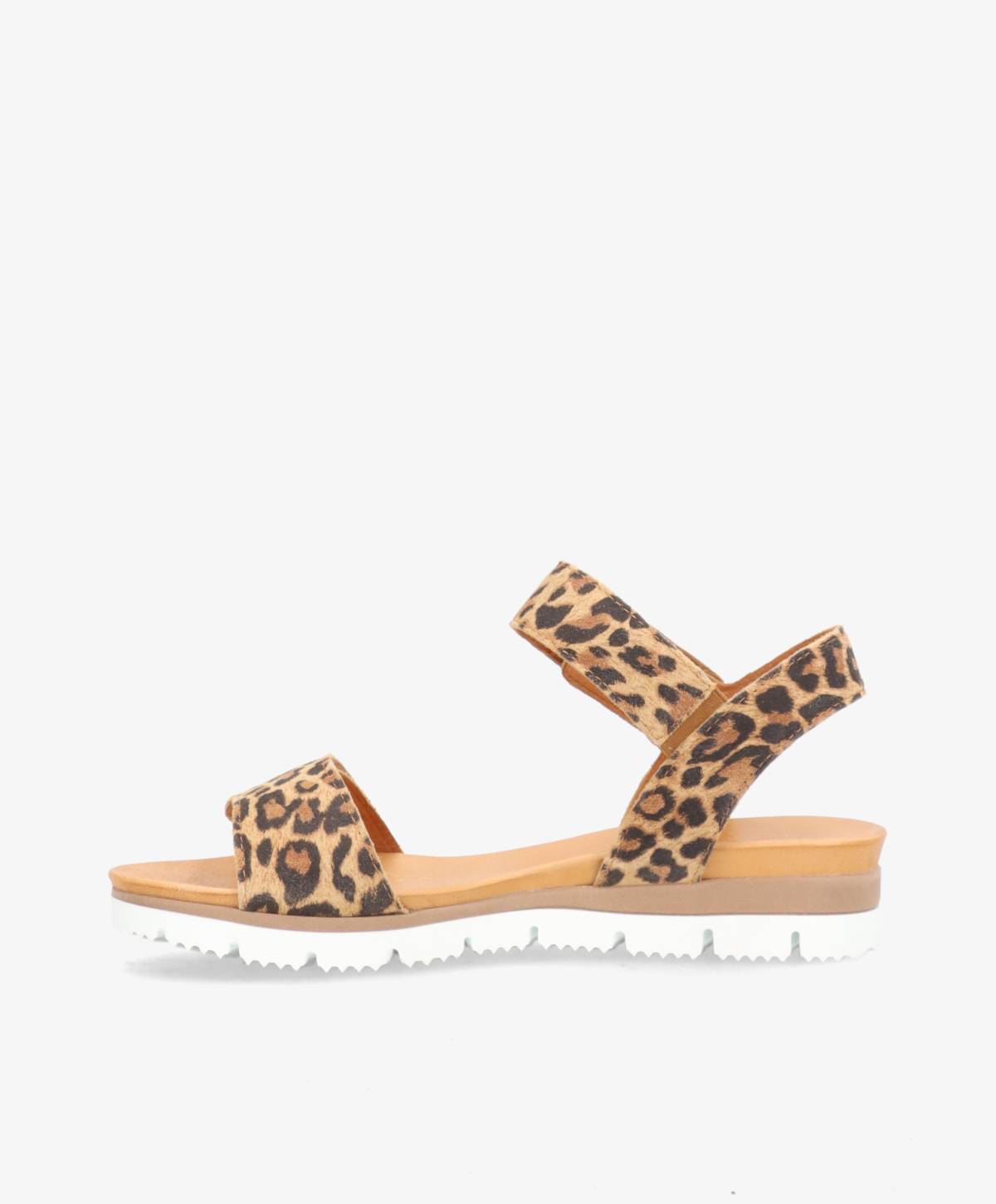 TOSCANA S - Leopard ruskind - Flade sandaler