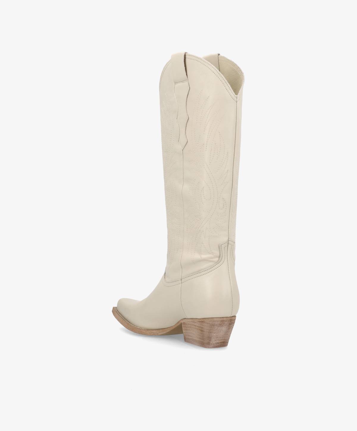 FRANKIE - Cowboy støvle lang - Offwhite