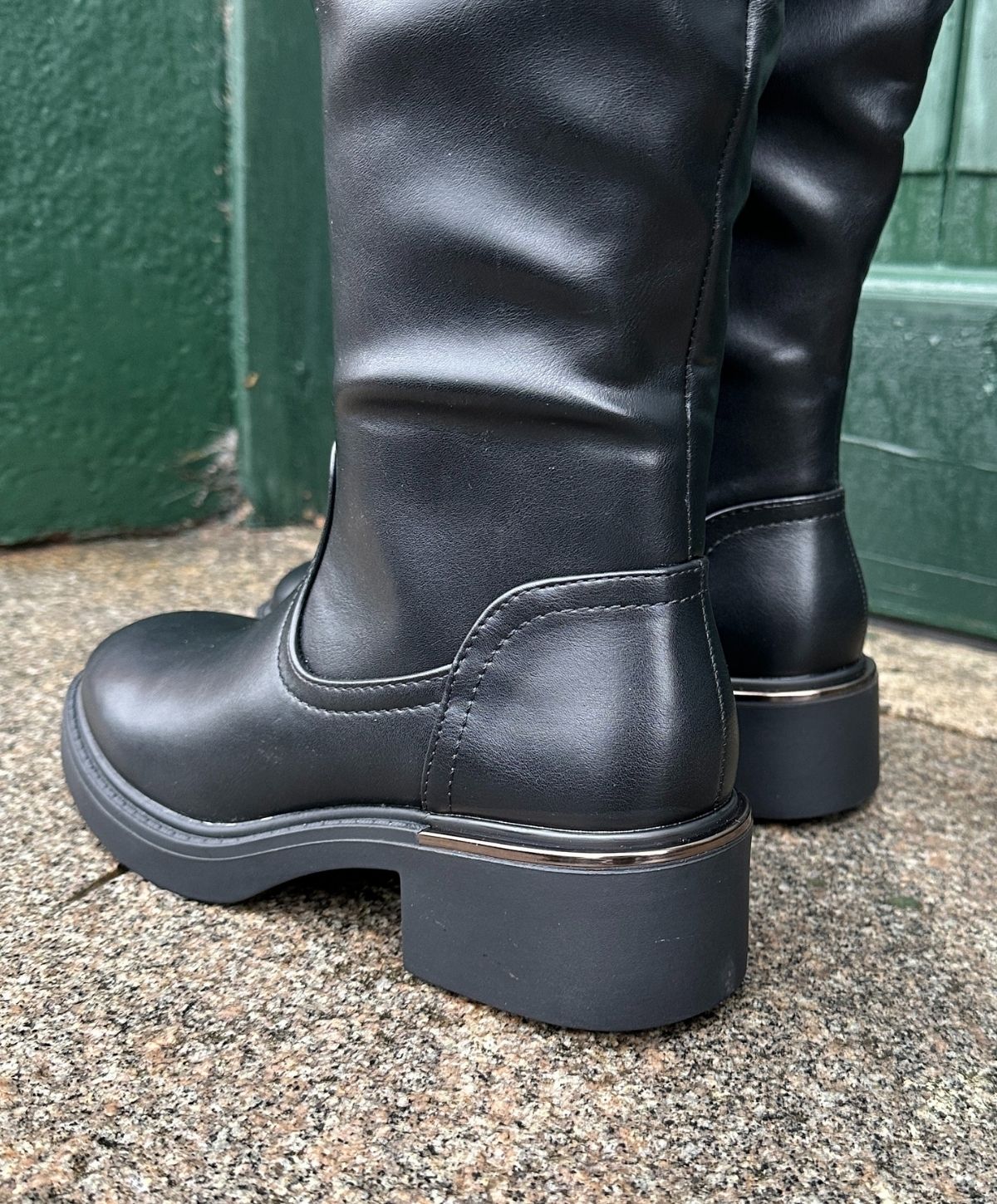 ELLE - 6351 - støvle lang - Sort