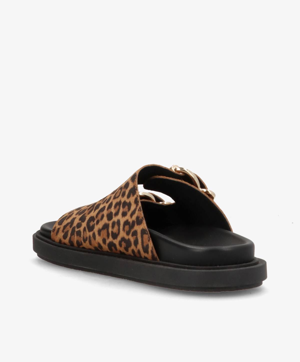 CLEO S - Leopard ruskind - Flade sandaler Dame