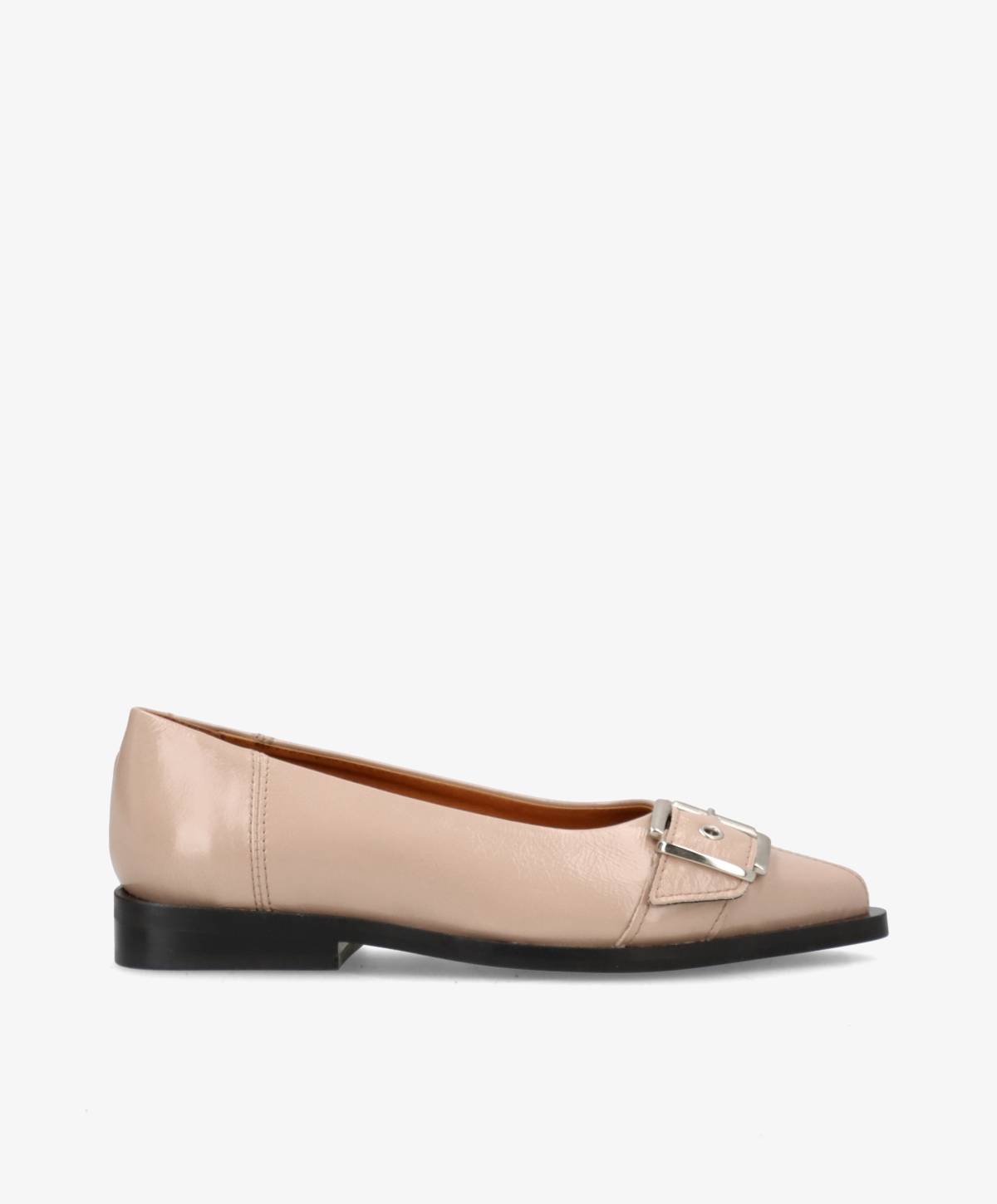 MUST - Ballerina - Beige lak læder