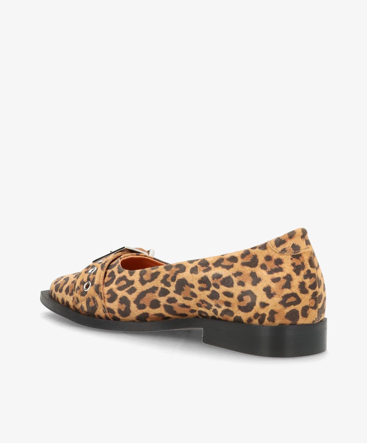 MUST S - Ballerina - Leopard mørkebrun ruskind
