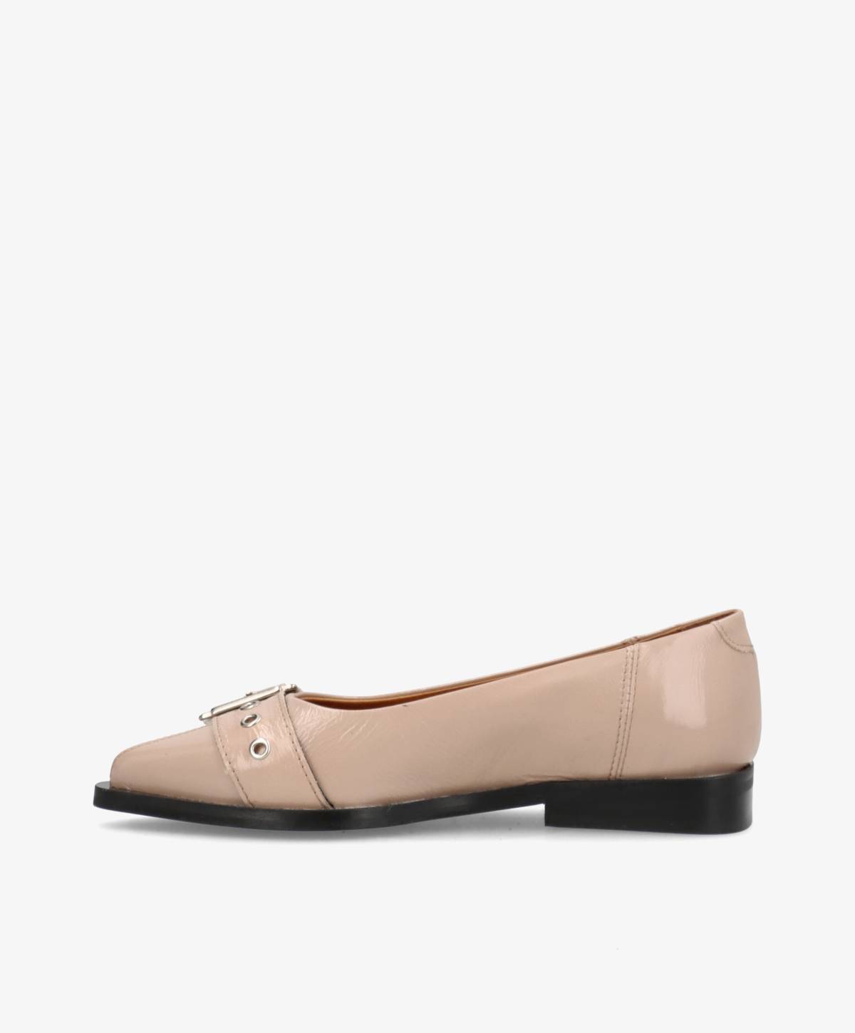 MUST - Ballerina - Beige lak læder