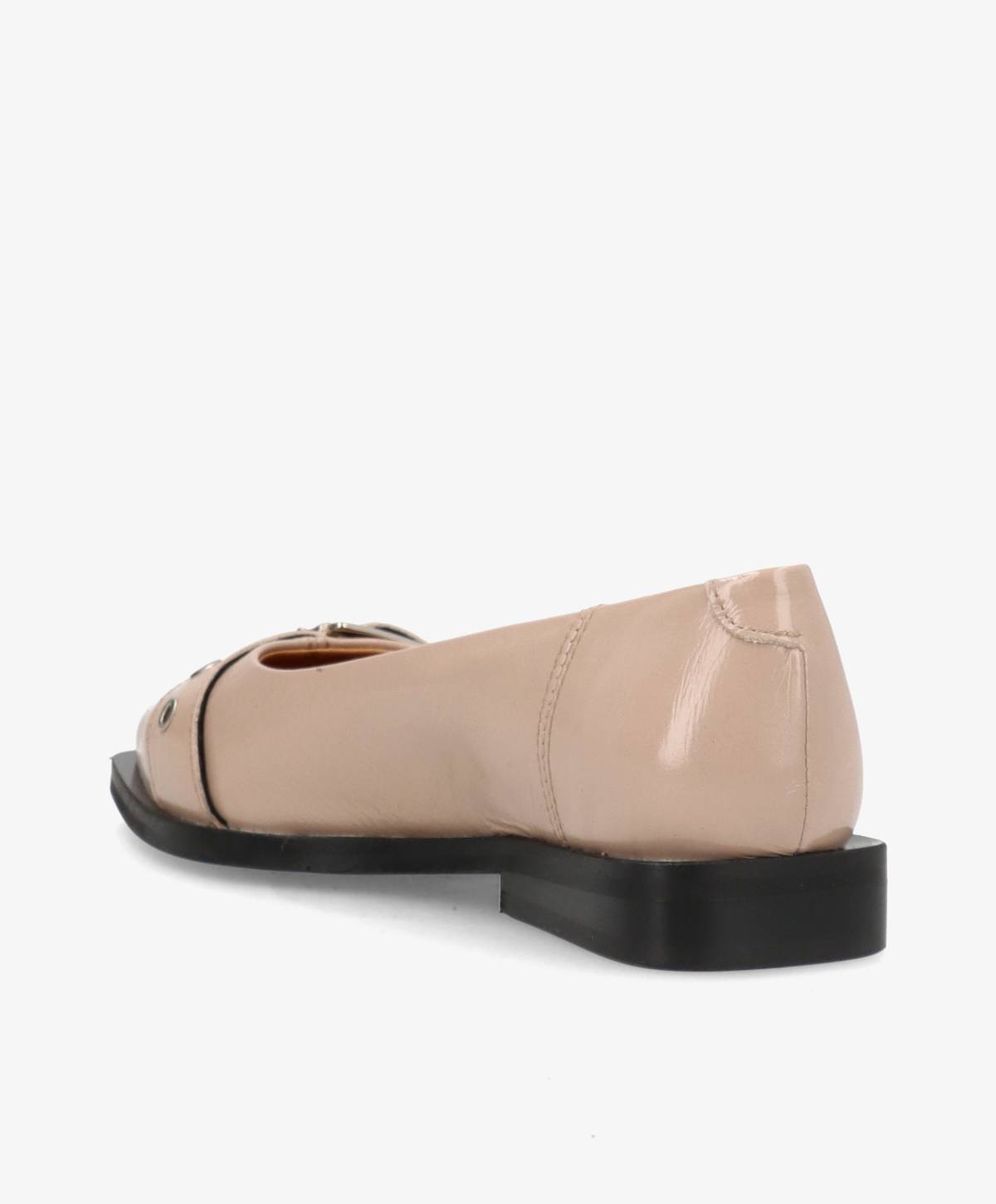 MUST - Ballerina - Beige lak læder