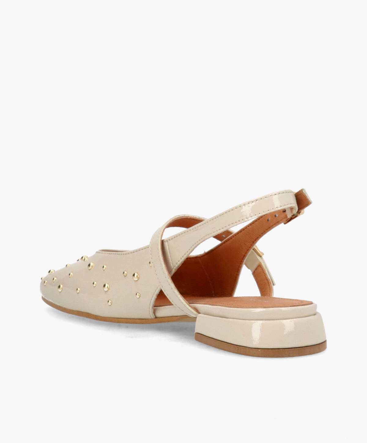 ADVANCE P - Beige lak læder - Slingback Dame