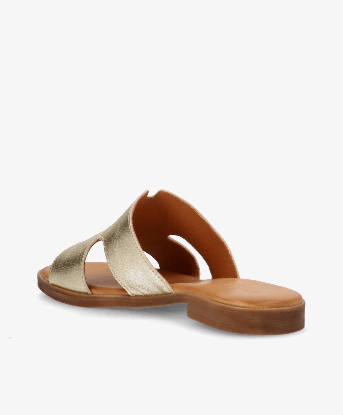 BECCA L - Champagne laminat læder - Sliders