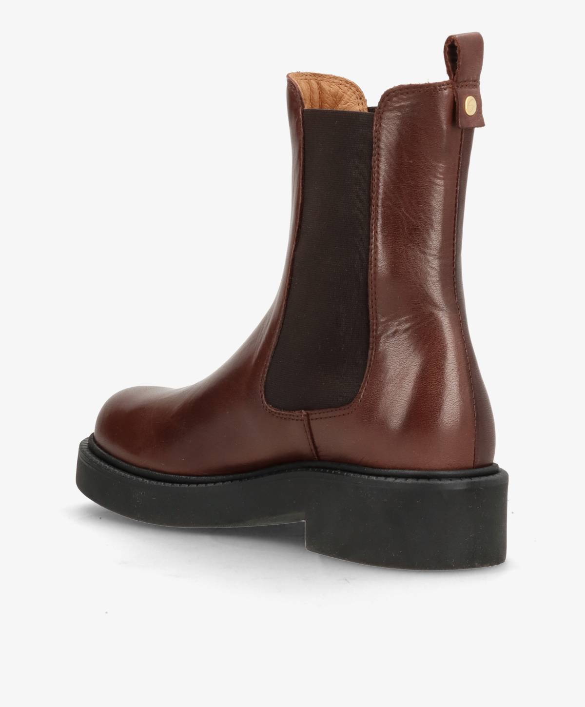 CHESTER - Mørkebrun læder - Chelsea støvler Dame