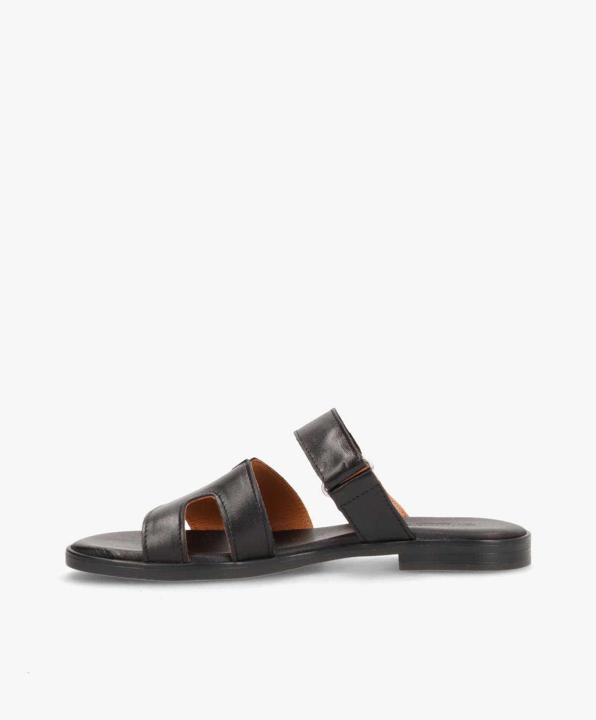 CLAIRE - Sort læder - Sliders