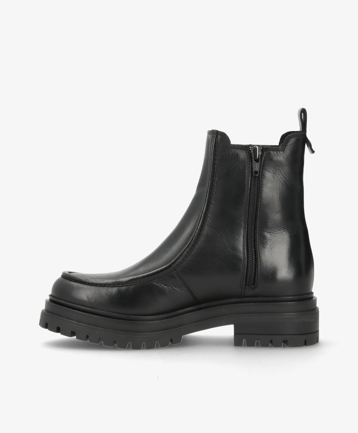 DAGONA - Sort læder - Chelsea støvle Dame