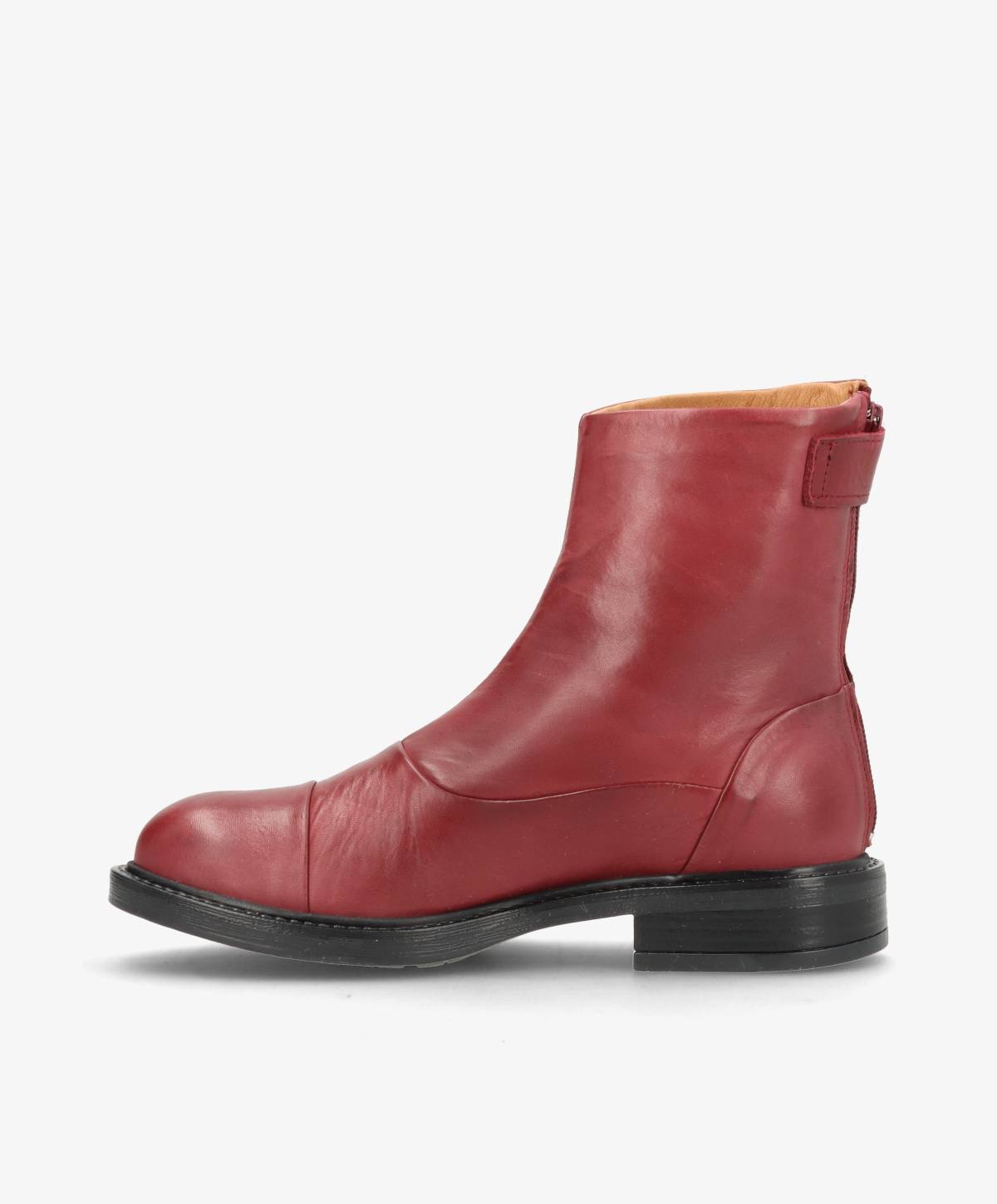 DAHLIA - Bordeaux læder - Ankelstøvler Dame