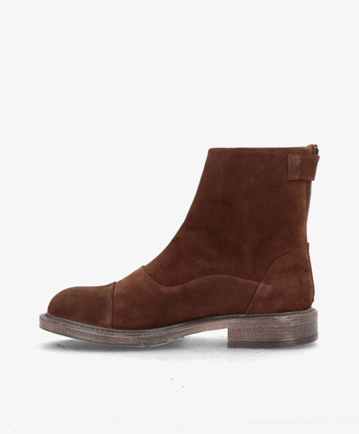 DAHLIA S - Mørkebrun ruskind - Ankelstøvler Dame