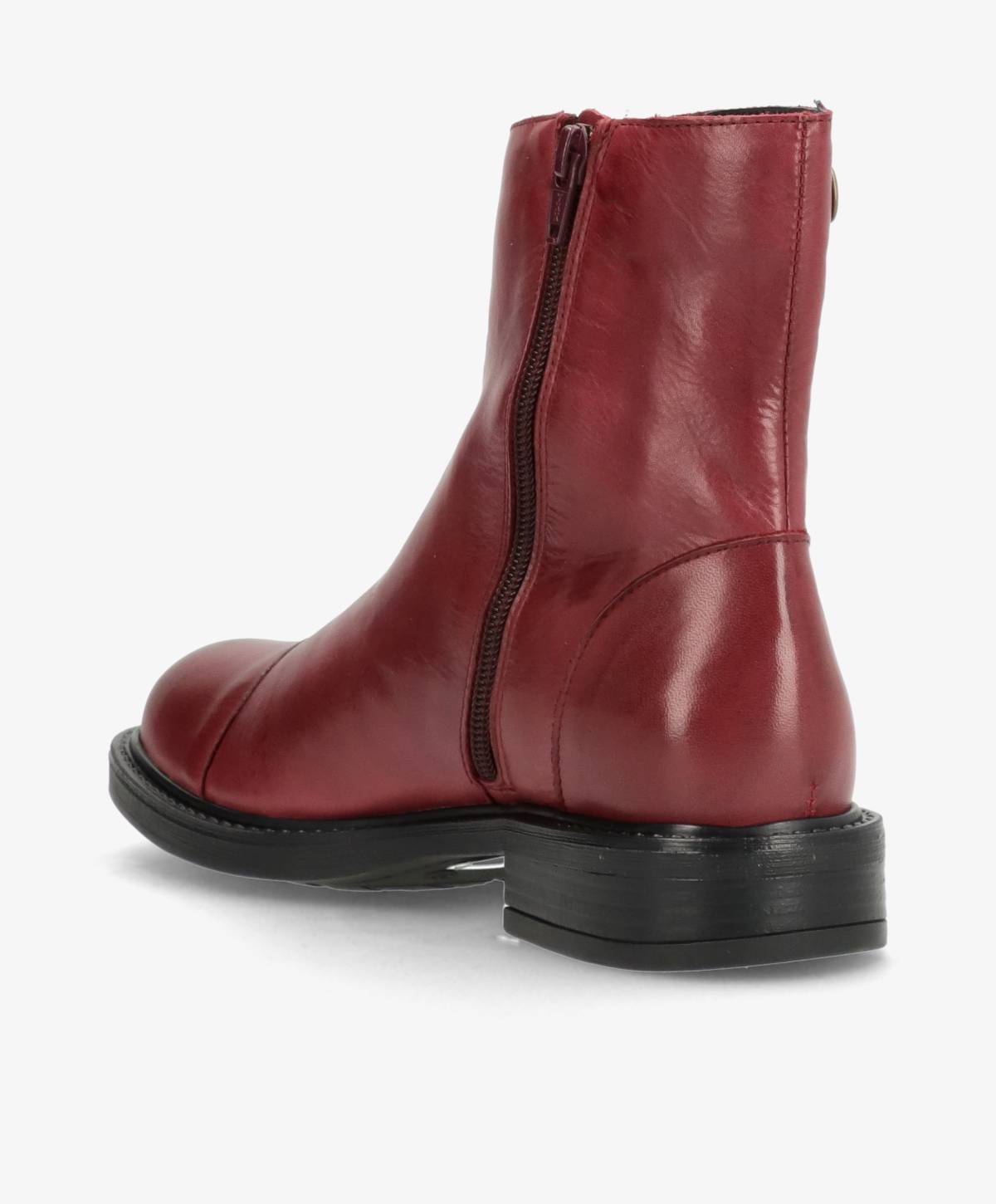 DAYTON - Bordeaux læder - Ankelstøvler Dame