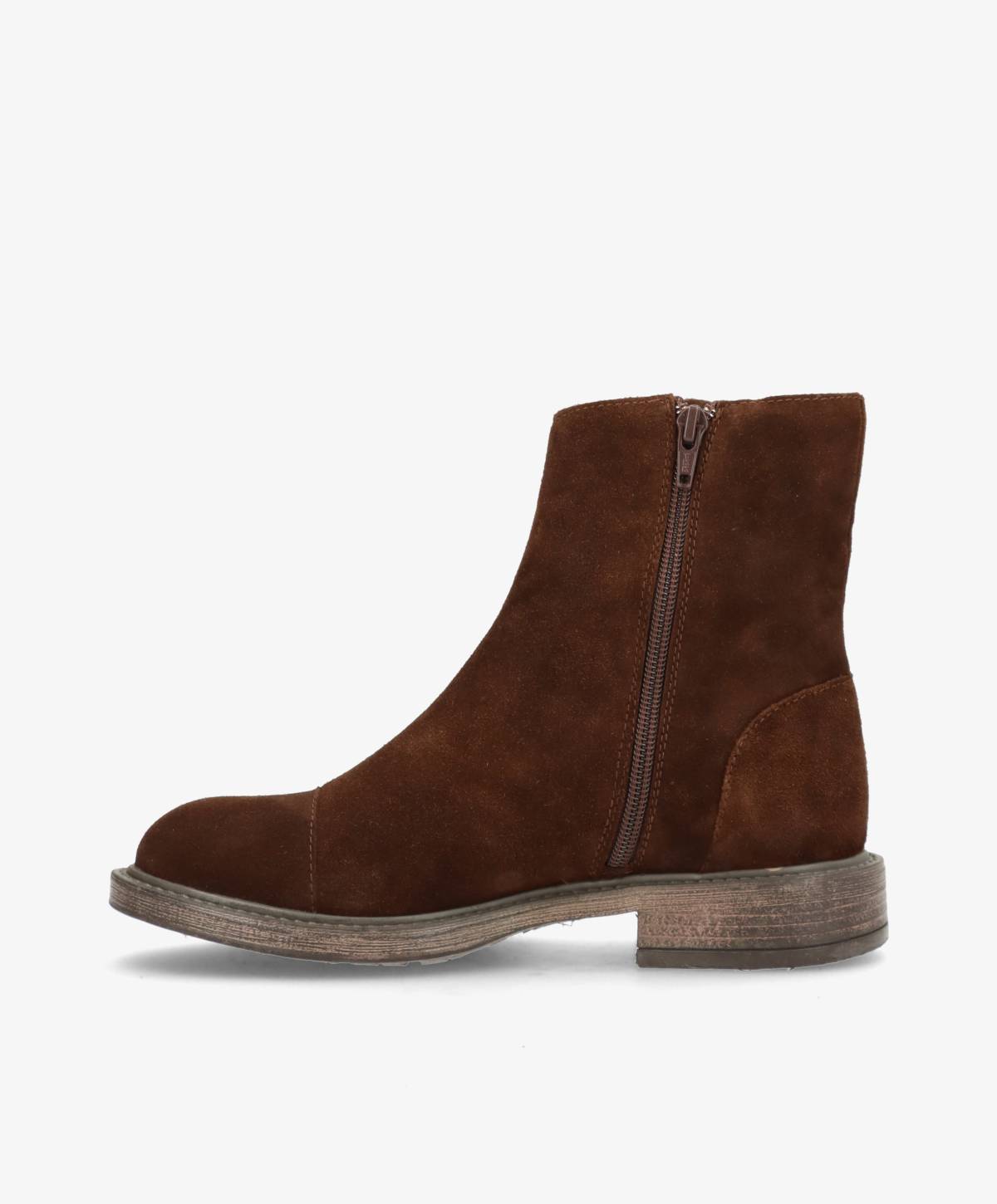 DAYTON S - Mørkebrun ruskind - Ankelstøvler Dame