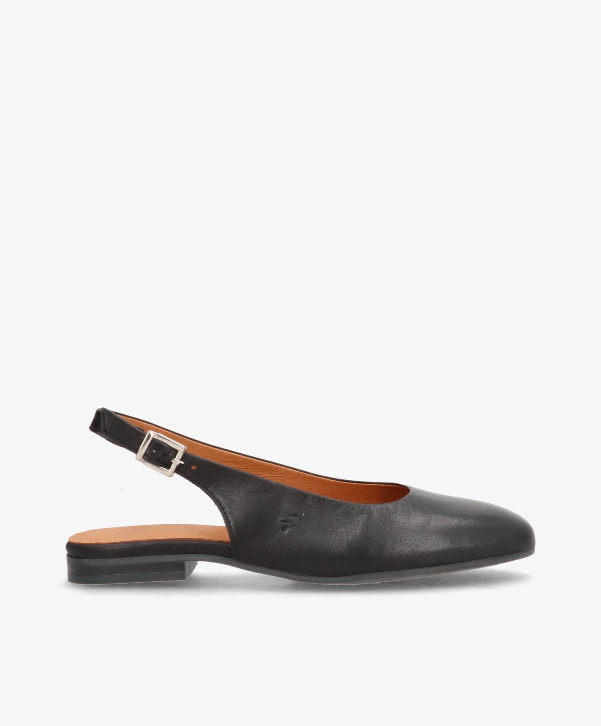 ELANOR - Sort læder - Slingback