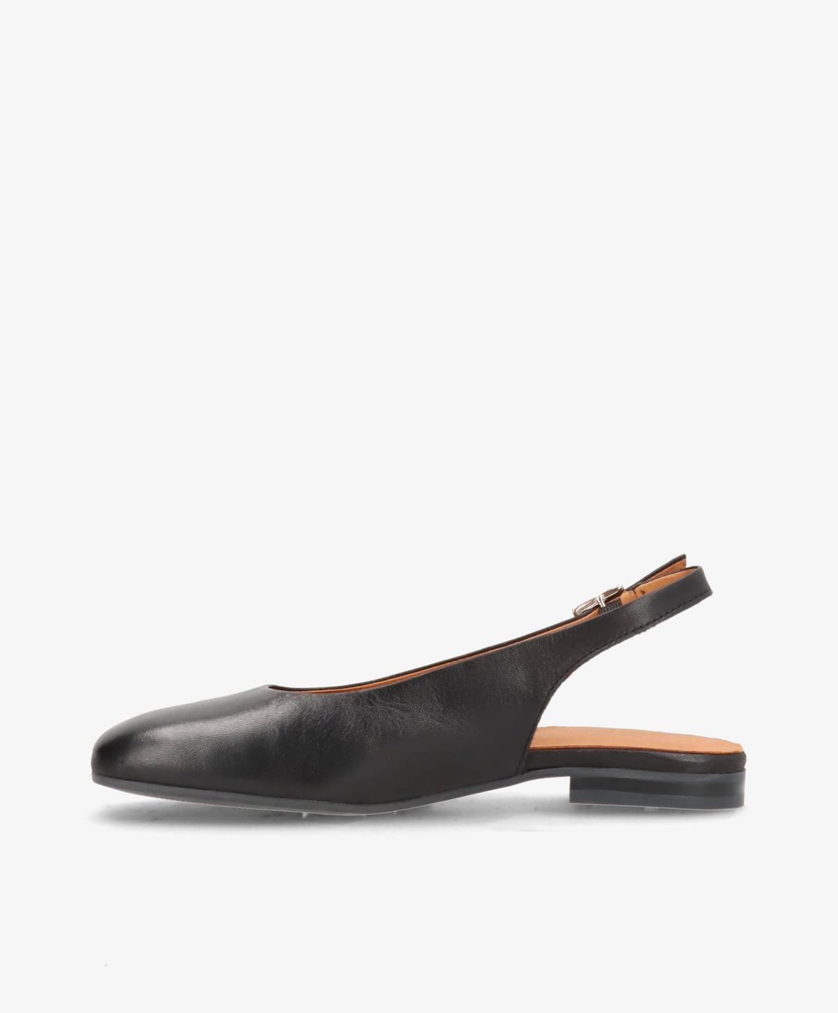 ELANOR - Sort læder - Slingback
