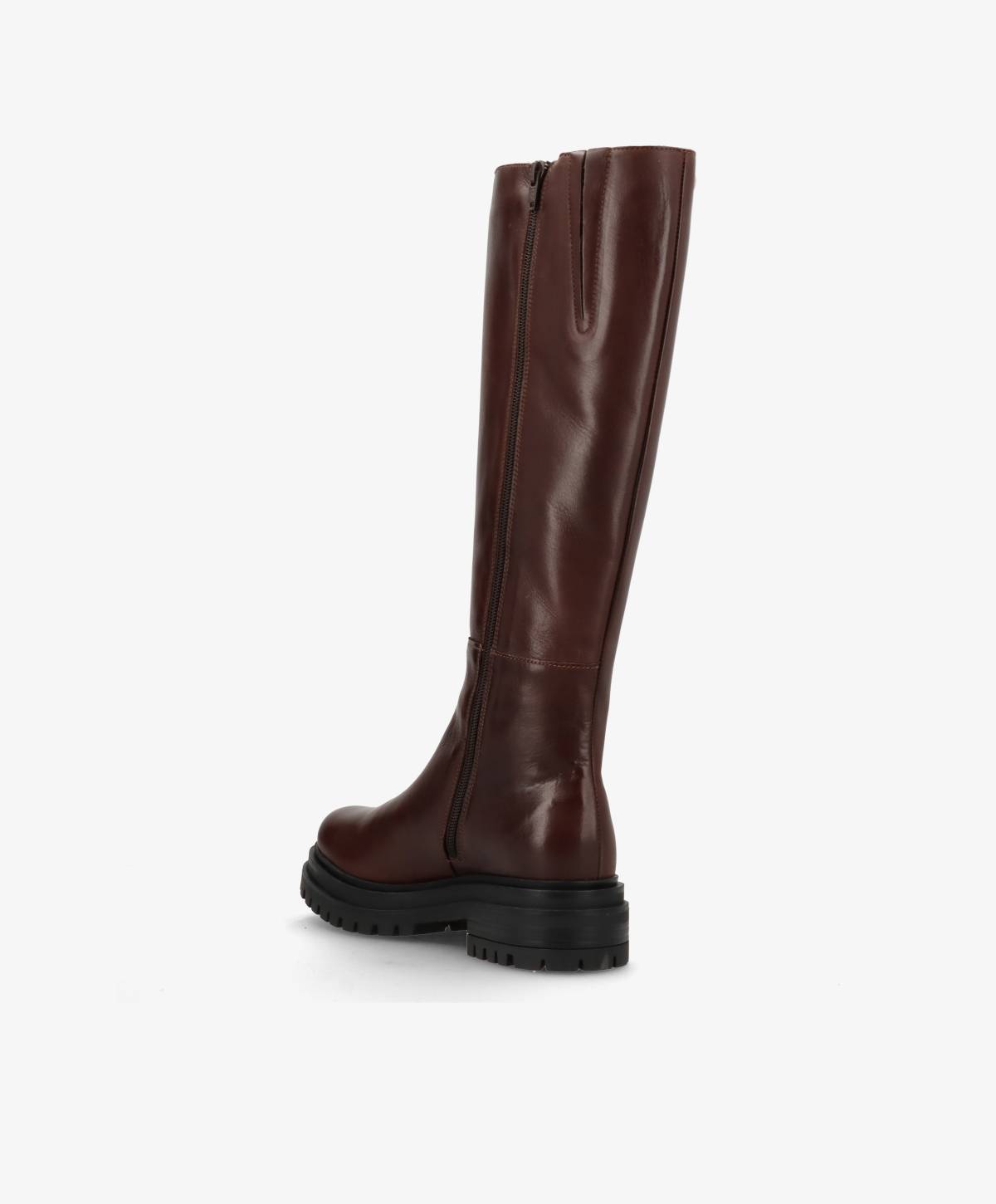 EVEREST O - Mørkebrun læder - Lange støvler Dame