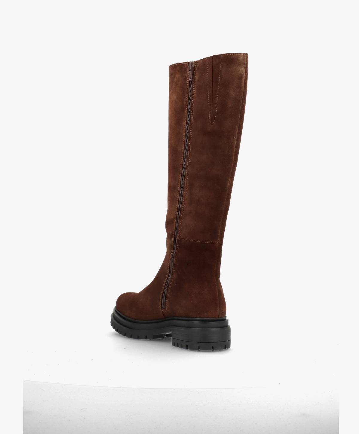 EVEREST S - Mørkebrun ruskind - Lange støvler Dame