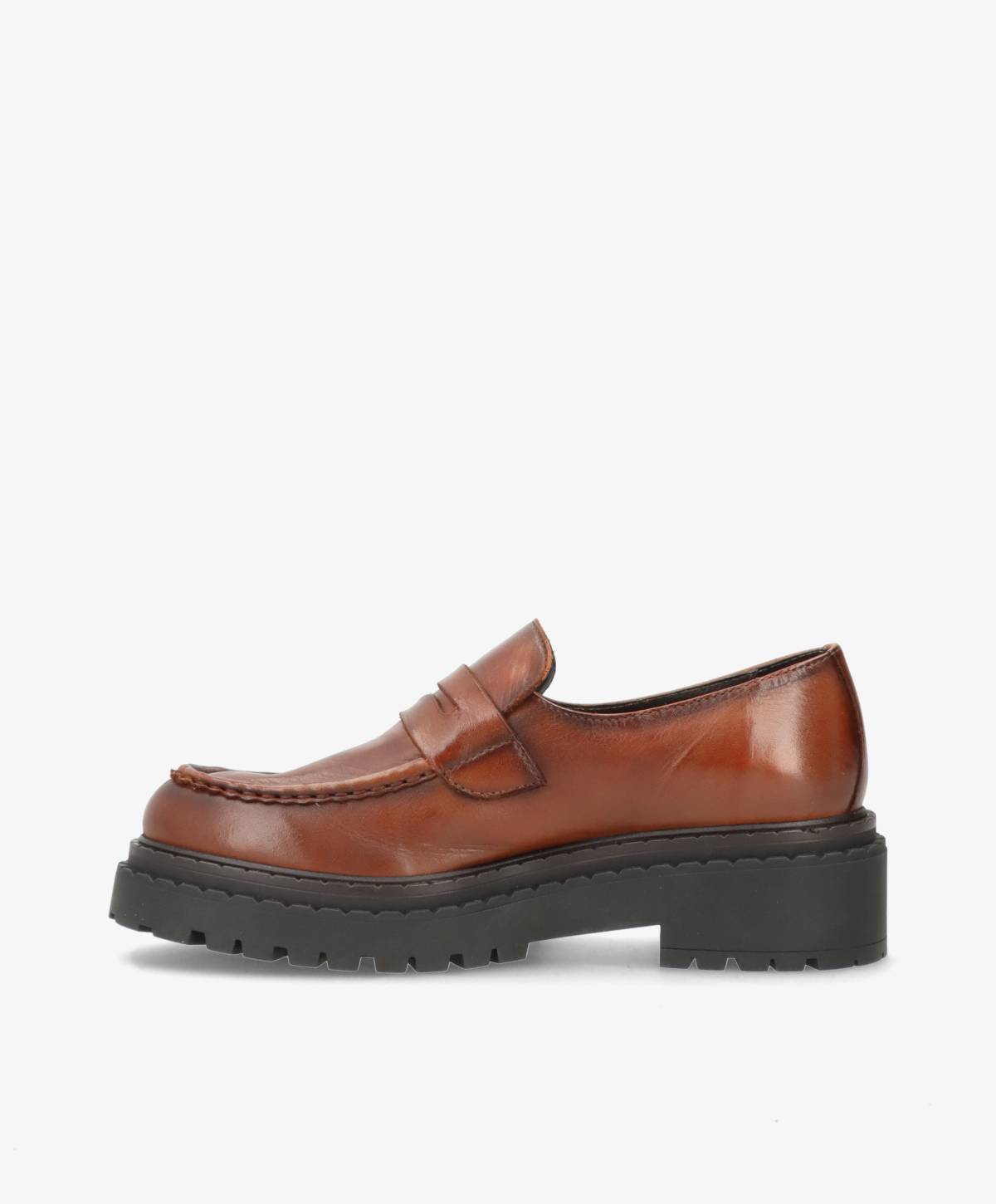 LAPER - Mellembrun læder - Loafers Dame