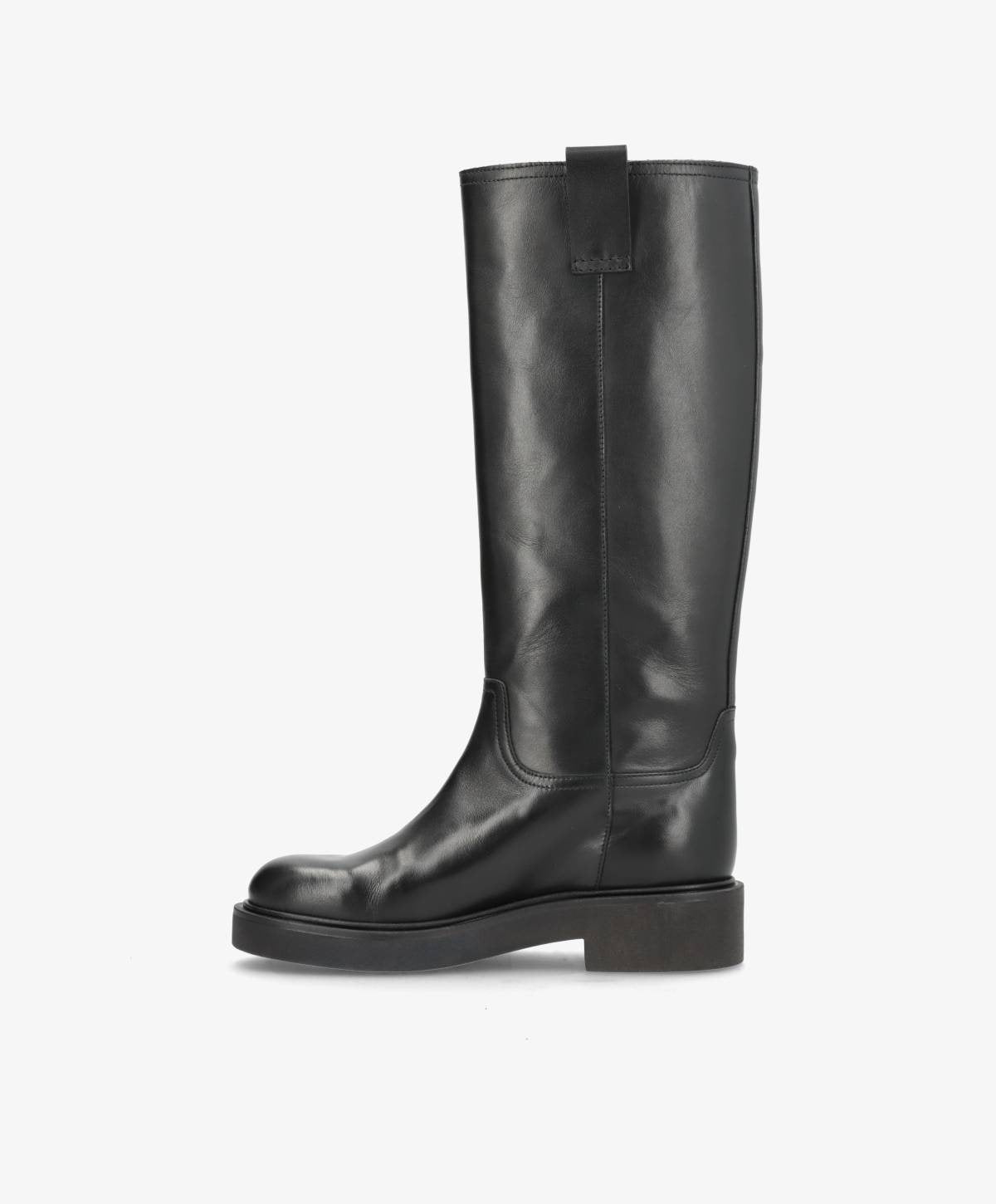 MADISON LONG - Sort læder - Lang støvle Dame