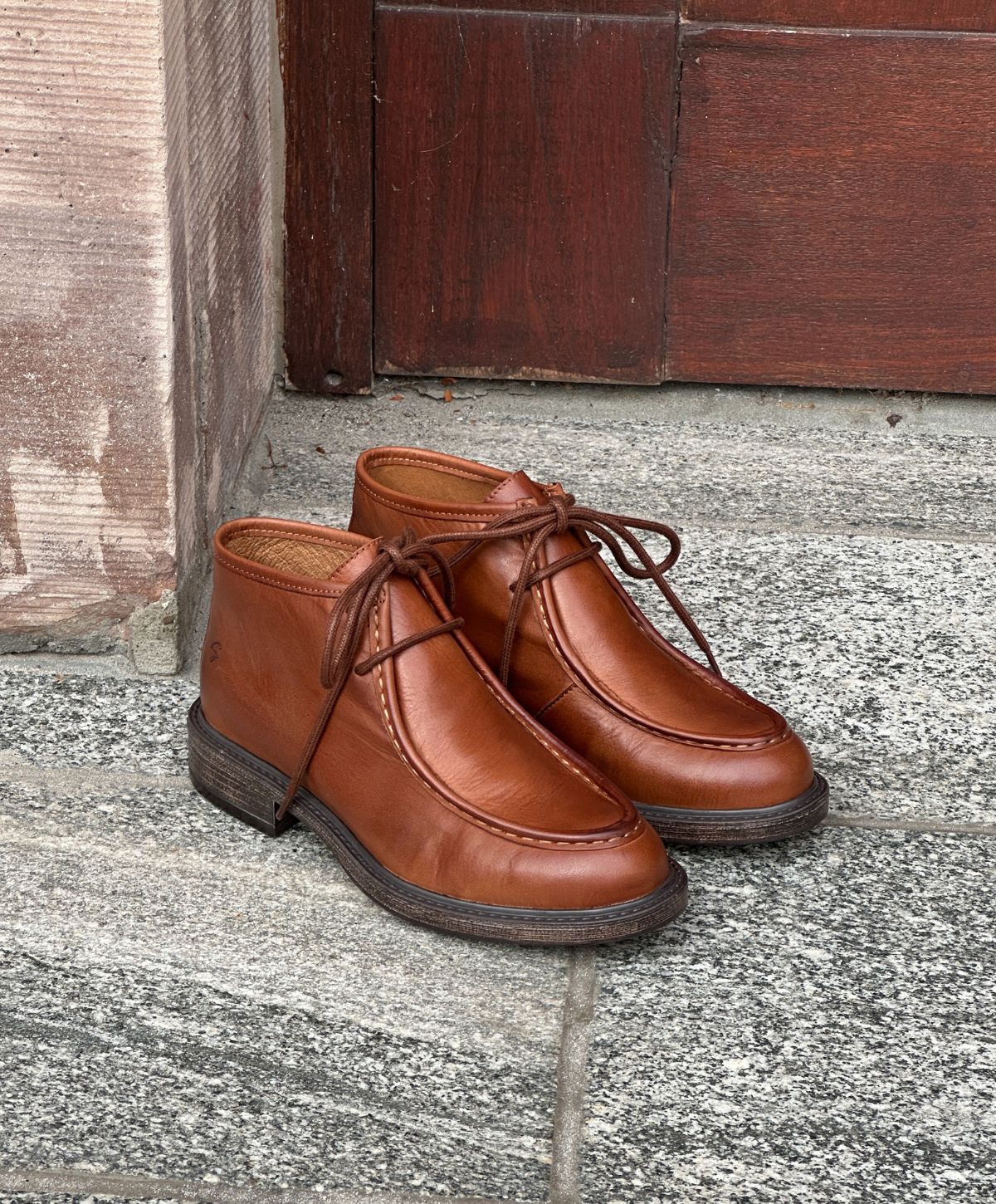 MOANA - Mellembrun læder - Ankelstøvler Dame