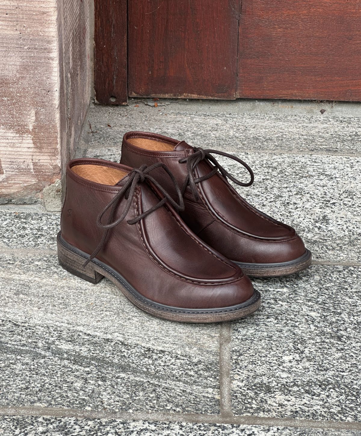 MOANA - Mørkebrun læder - Ankelstøvler Dame