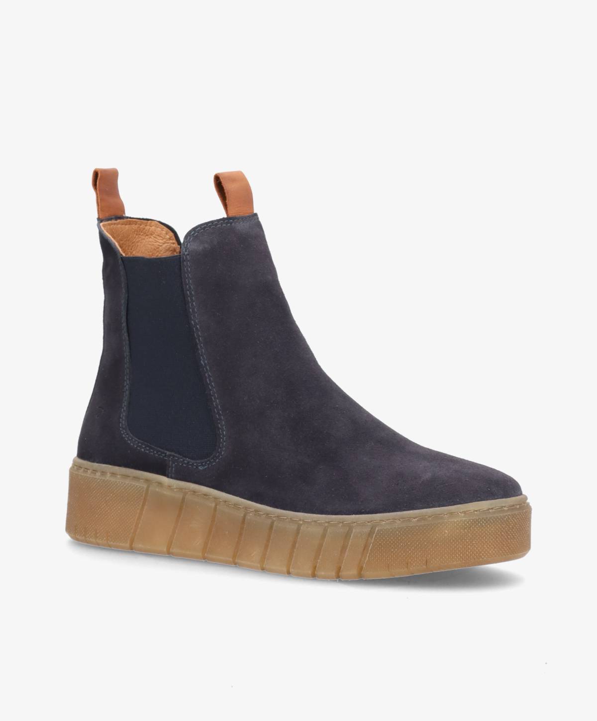 MOOVED S - Blå ruskind - Chelsea støvler Dame
