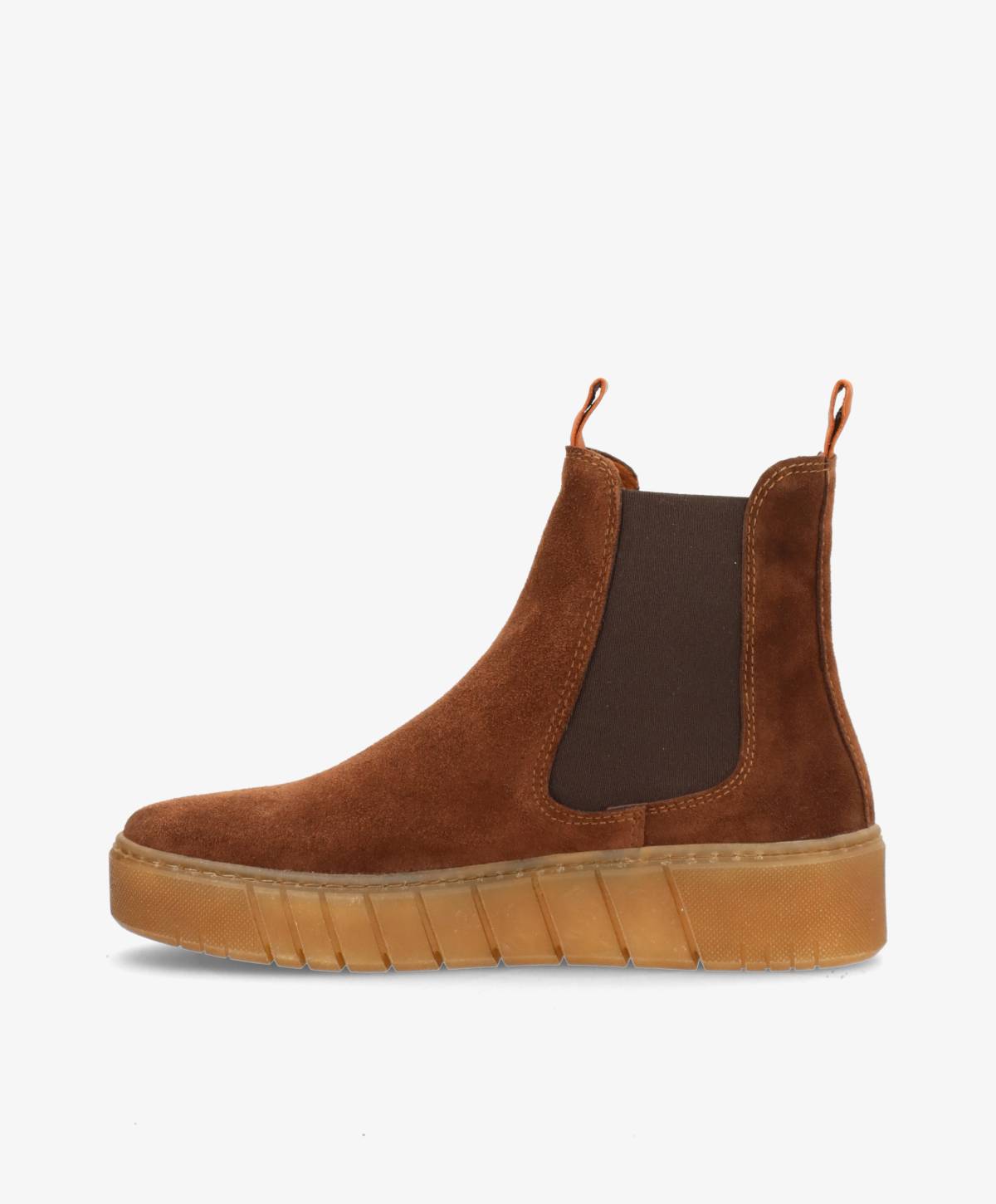 MOOVED S - Mørkebrun ruskind - Chelsea støvler Dame