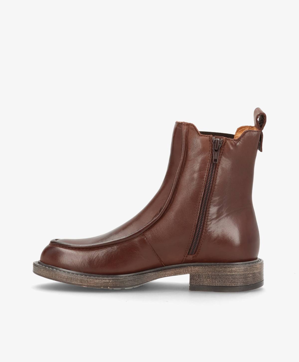 MORGAN - Mørkebrun læder - Ankelstøvle Dame