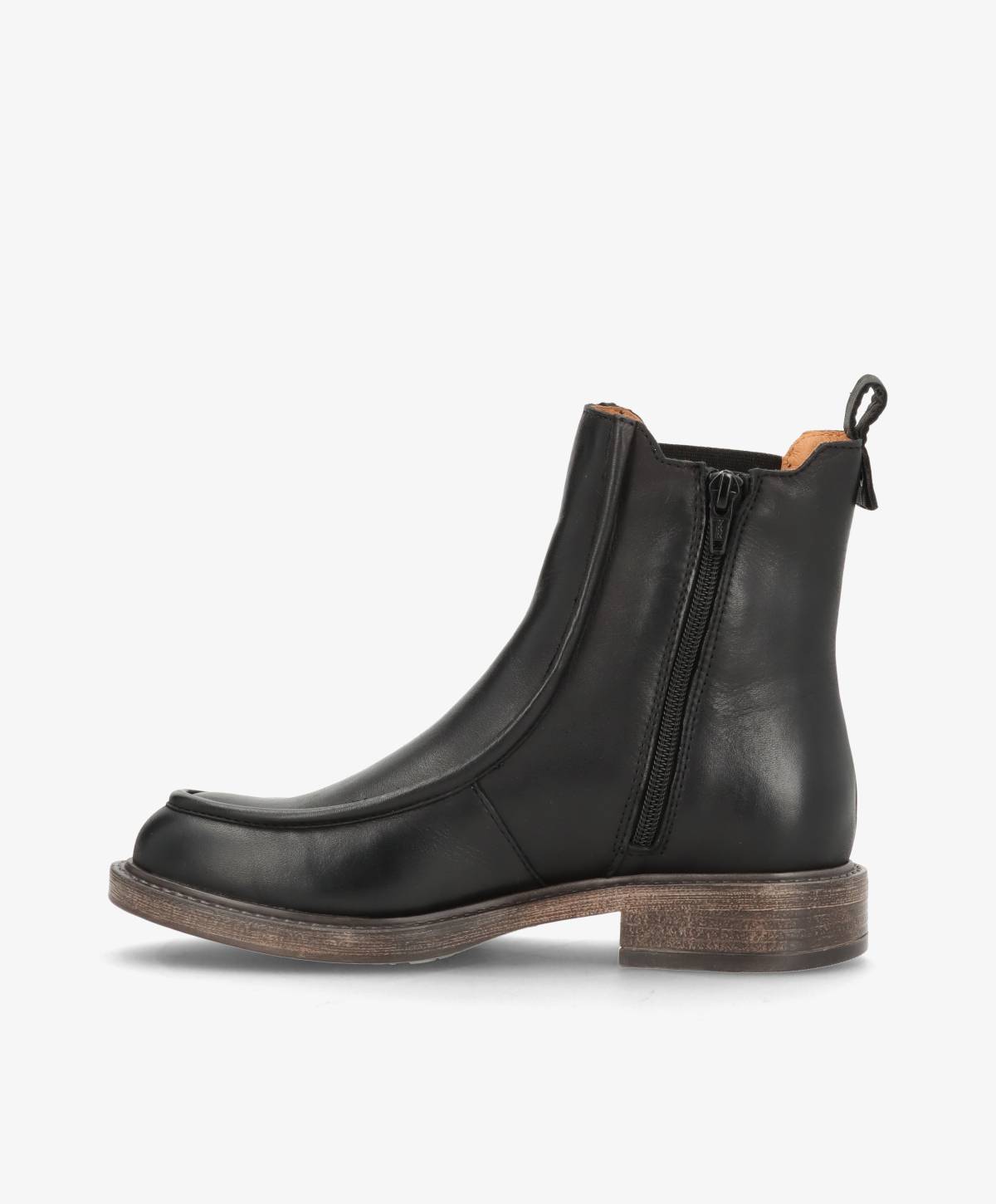 MORGAN - Sort læder - Ankelstøvle Dame