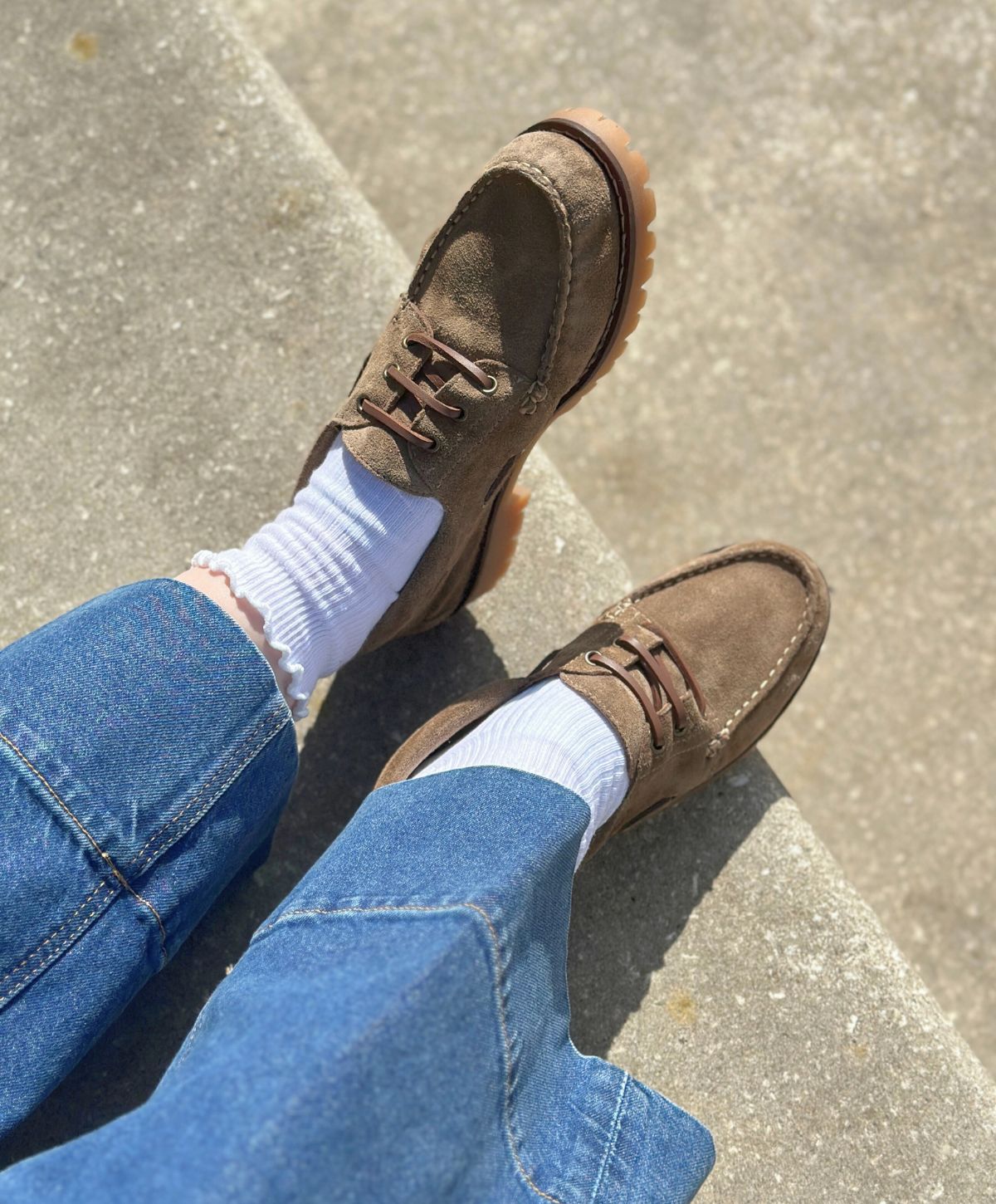 NAUTICA S - Mørk beige ruskind - Sejlersko