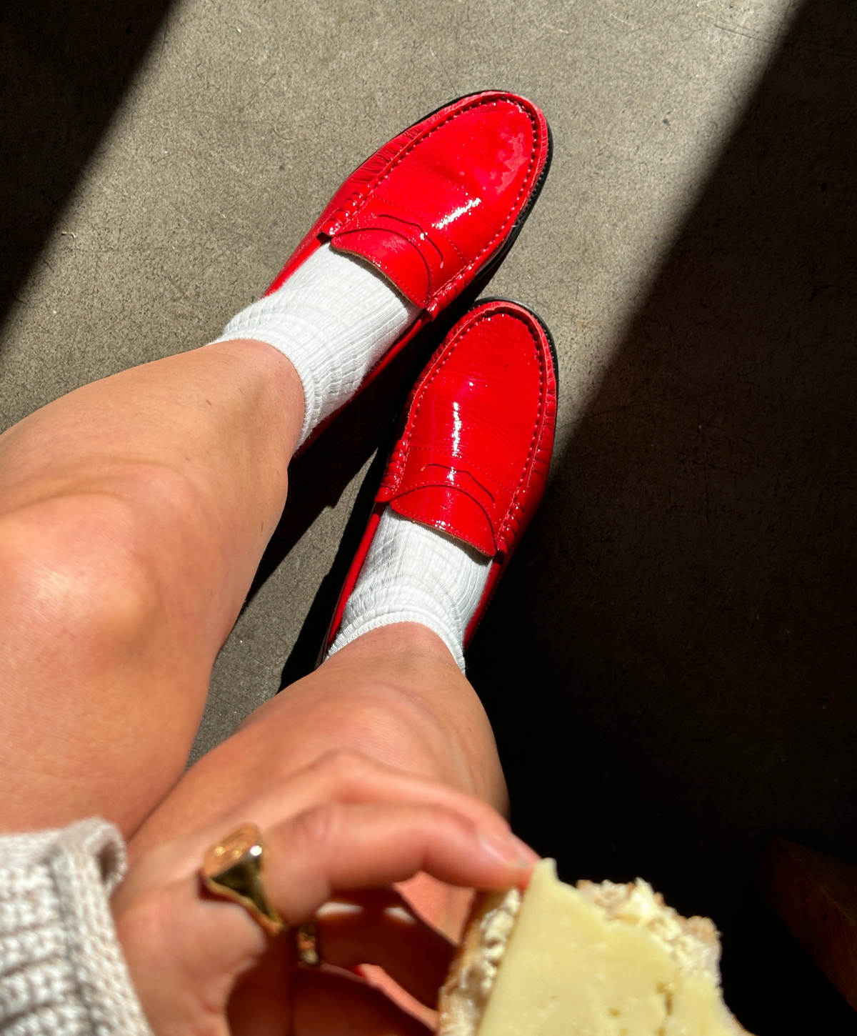 REGENT P - Dame loafer - Rød lak læder