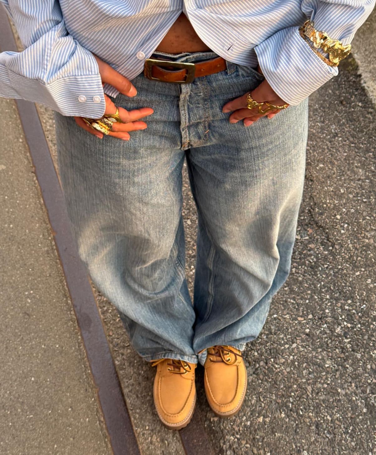 RUDDER-X - Gul læder - Sejlersko Unisex