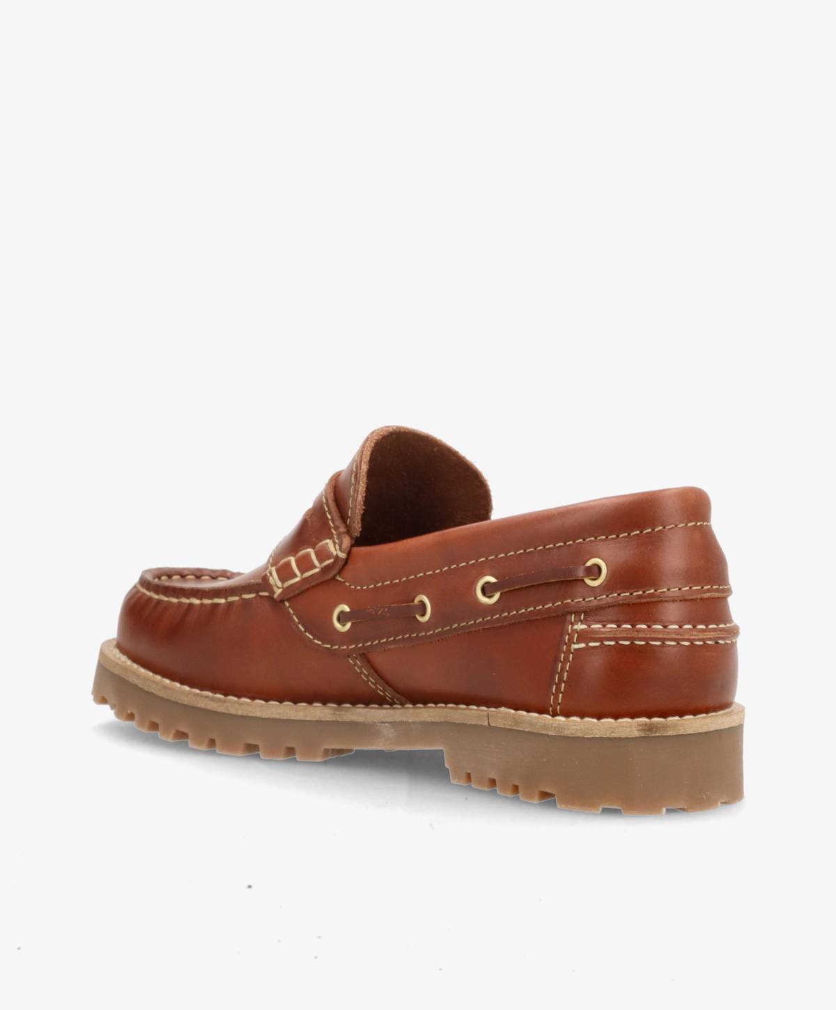 RUDDER L - Mellembrun læder - Loafers Unisex Sejler