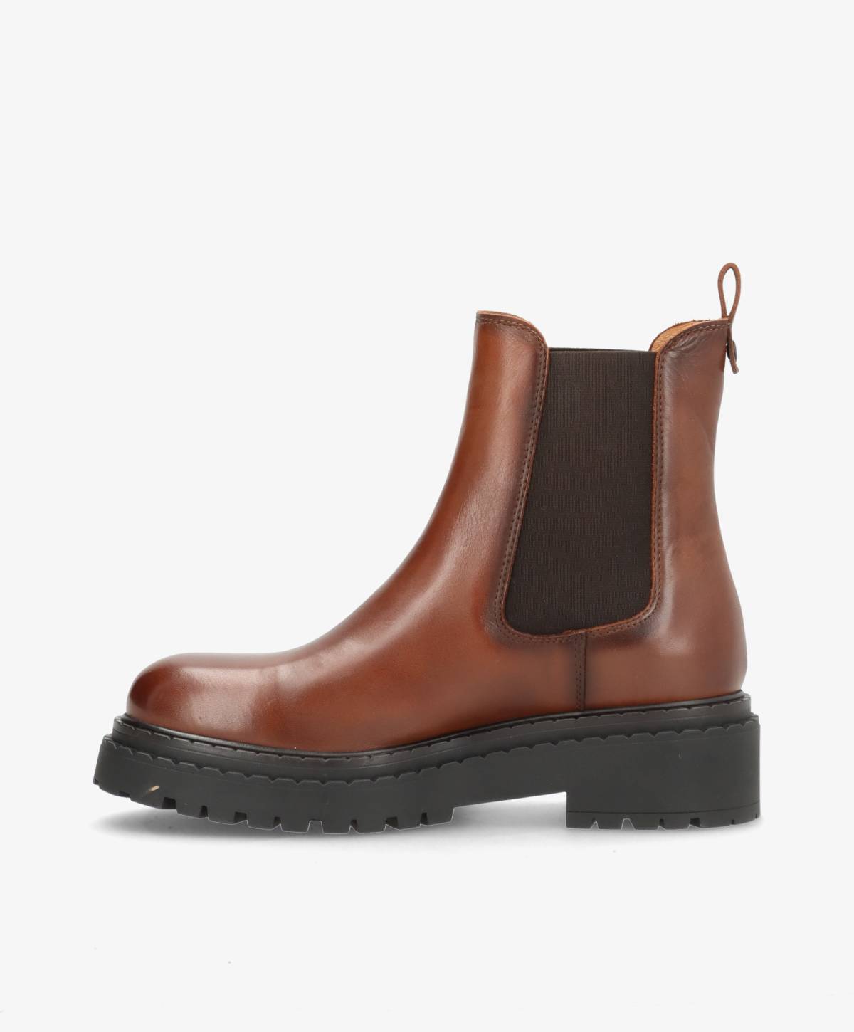 WILLOW - Mellembrun læder - Chelsea støvler Dame