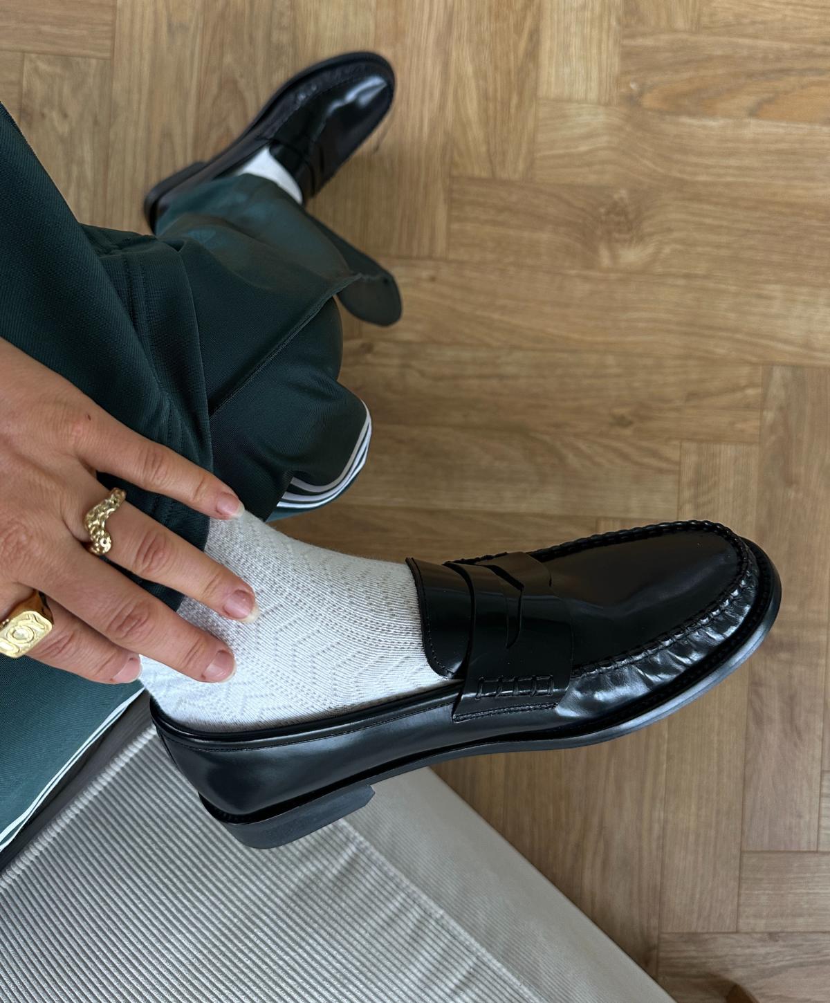 YORK P - Dame loafer - Sort Polido læder