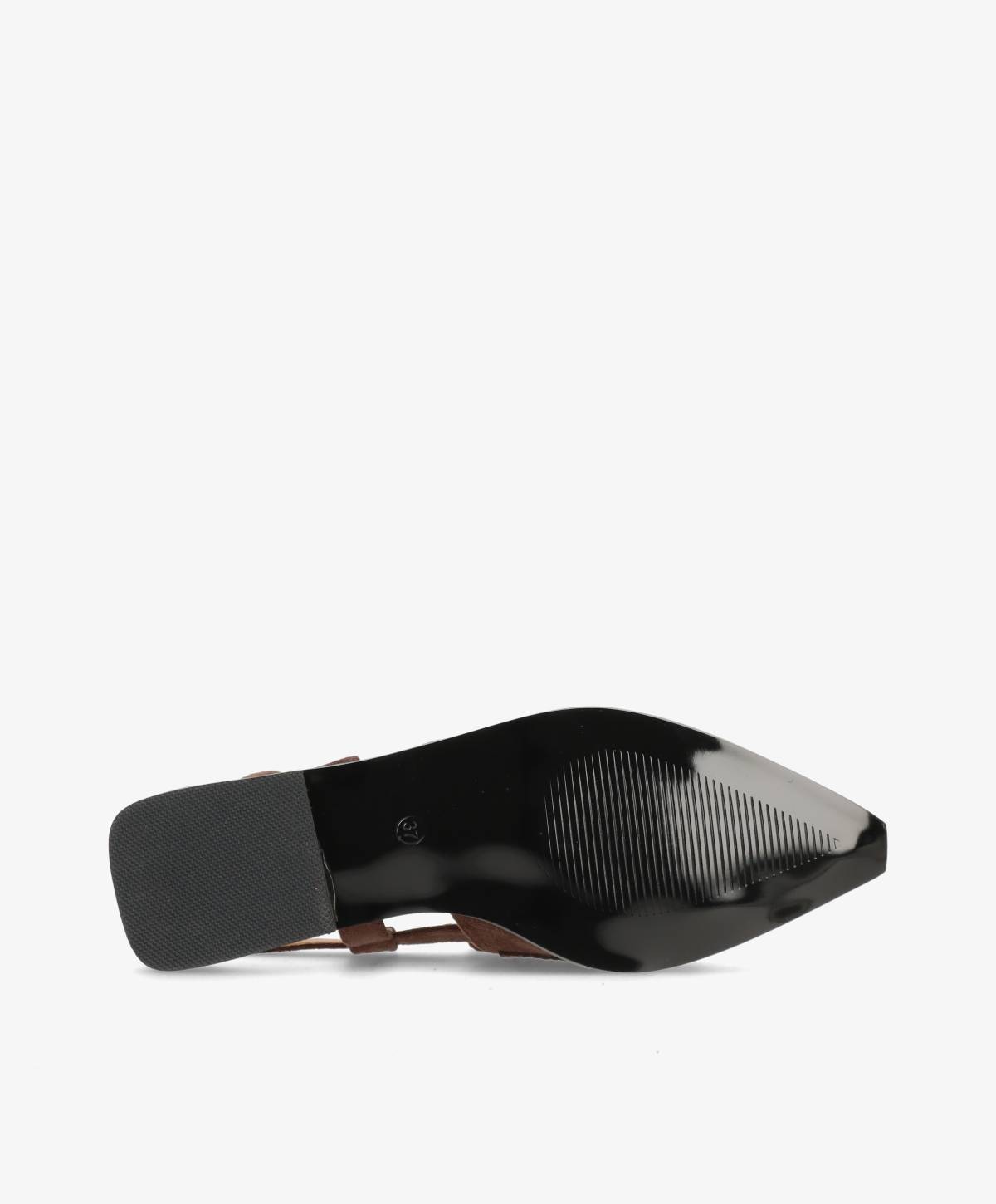 Shoecobay - Mørkebrun Vegan ruskind - Slingback sko - Dame