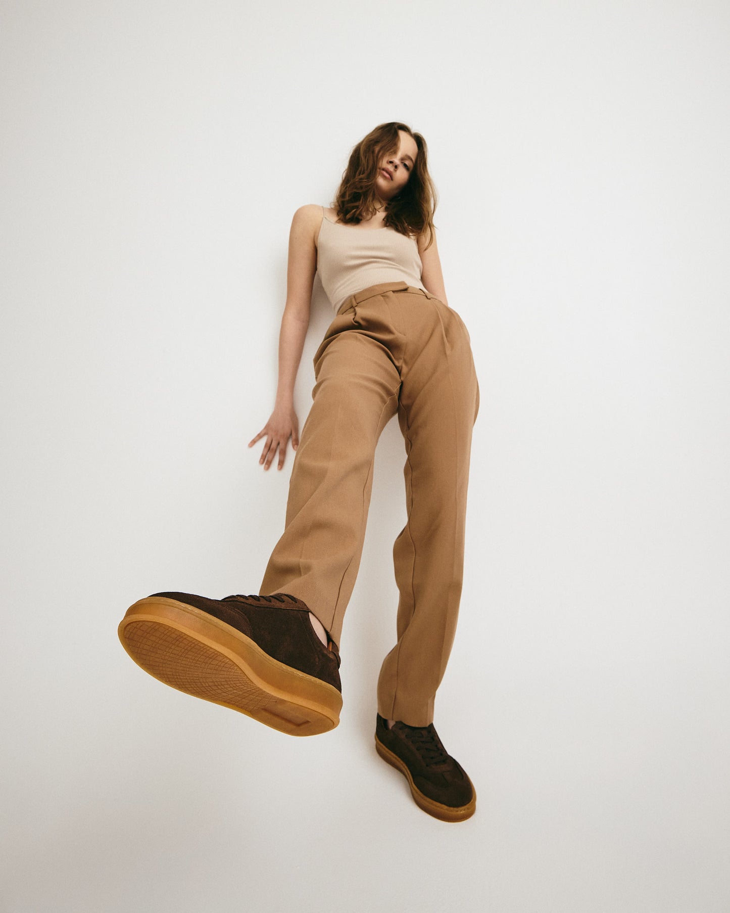 PRIME BEAT SS - Mørkebrun ruskind - Sneakers low Dame