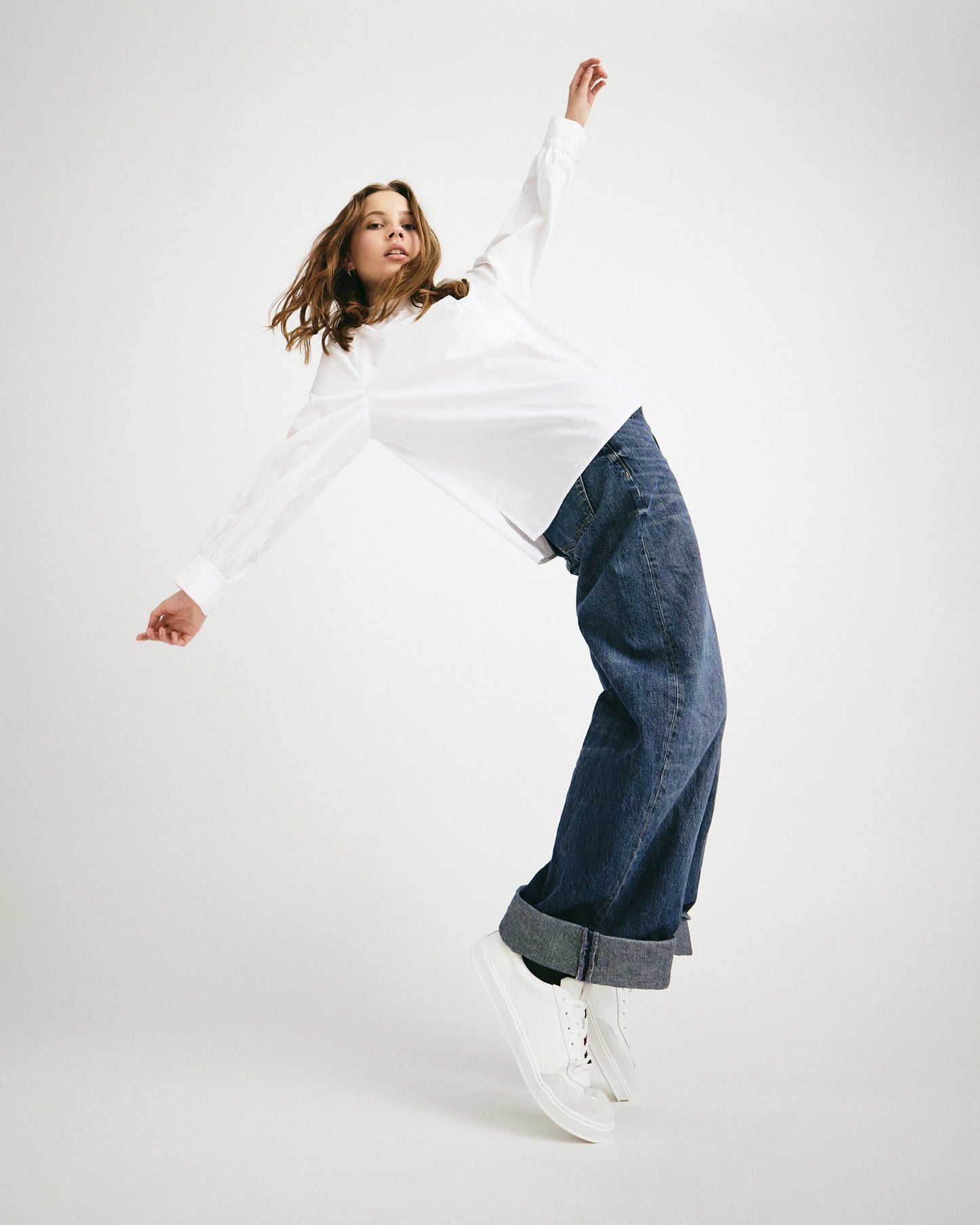 SIGNAL PULSE F WHT - Hvid læder med struktur - Sneakers low Dame
