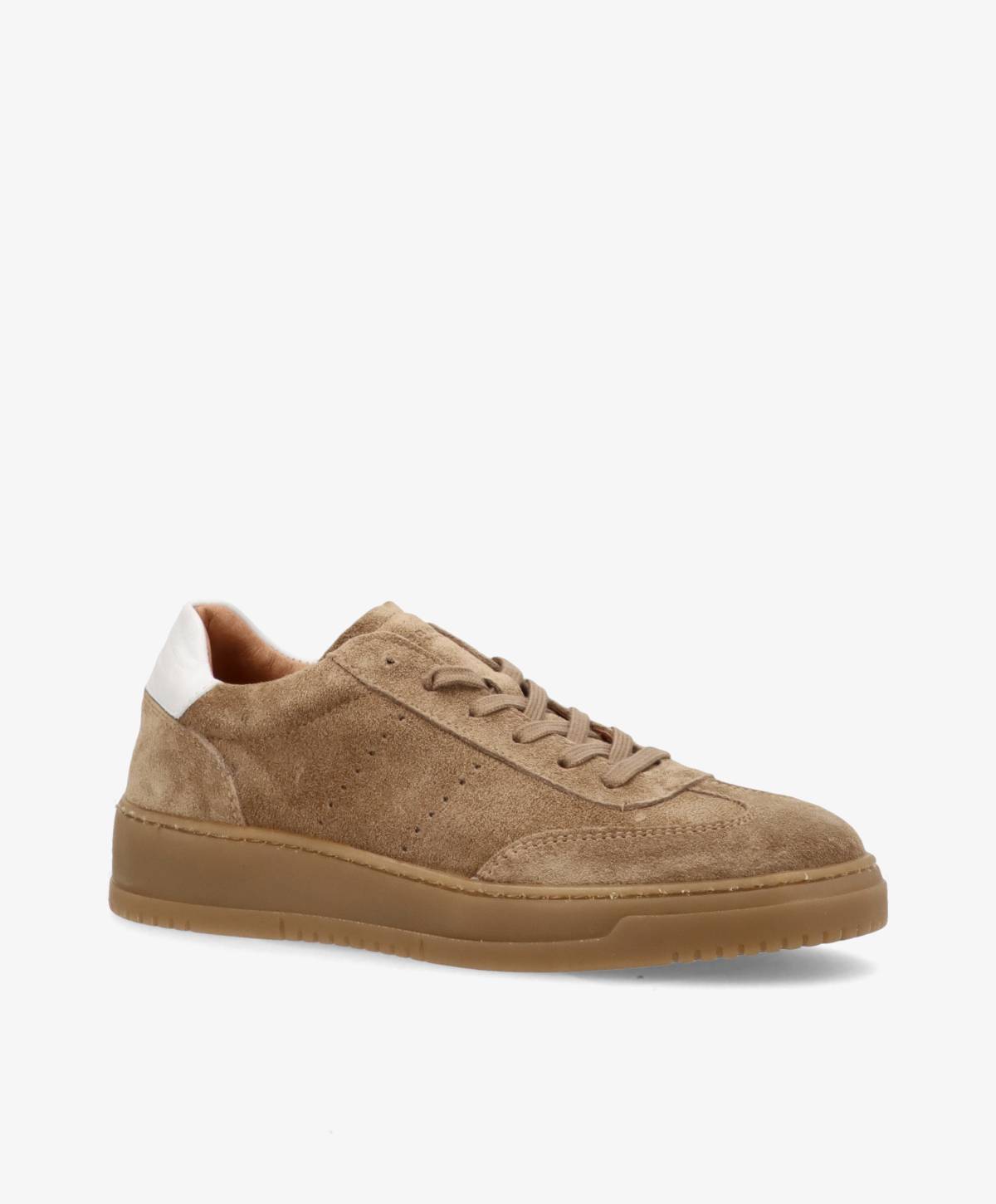 EXPLORE S - Dame Sneakers - Taupe_hvid ruskind - phenumb copenhagen