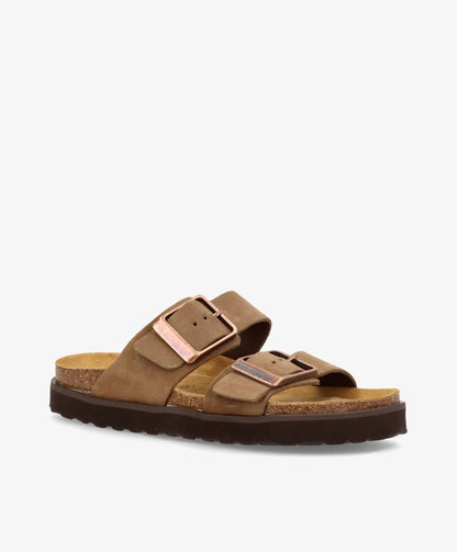 ALEXIA S - Taupe ruskind - Sandal Dame