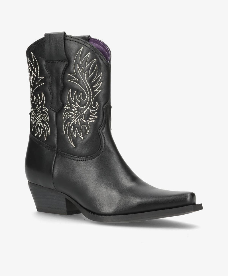 NELLIE - Cowboy støvle - Sort