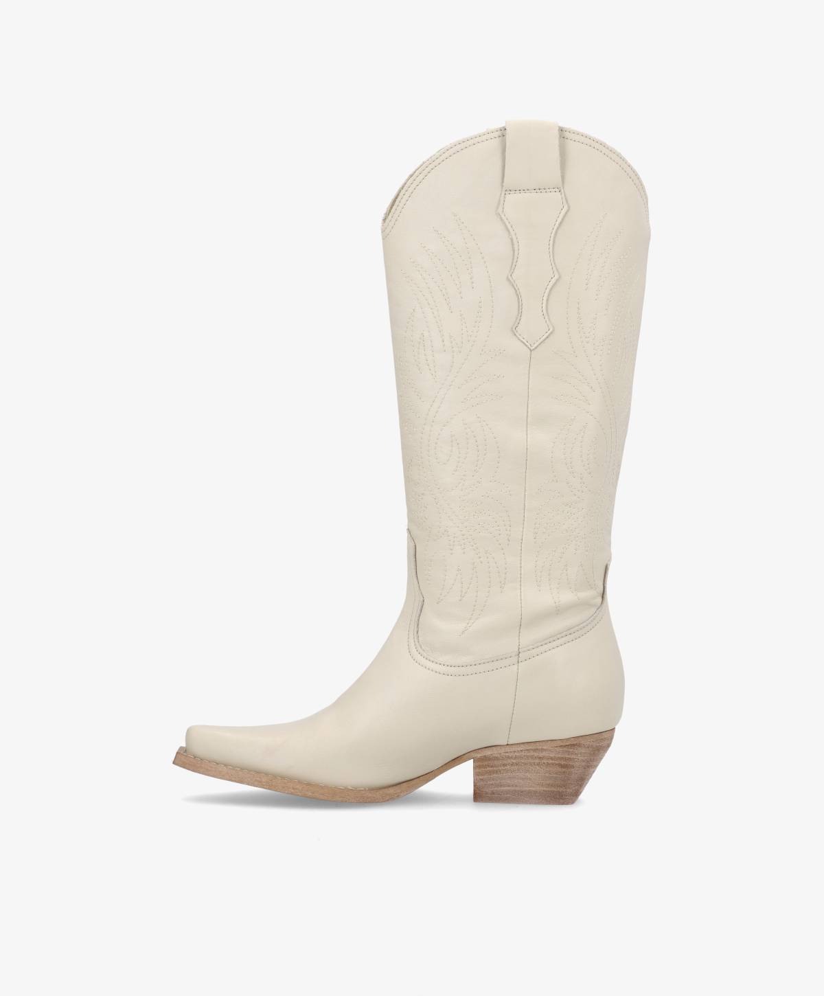 FRANKIE - Cowboy støvle lang - Offwhite
