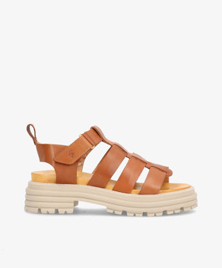 GABBY - Brandy Læder  - Sandal Dame
