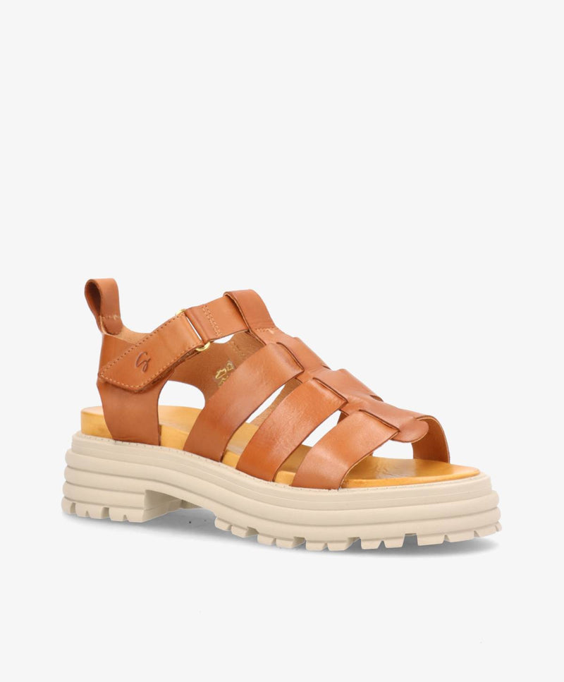 GABBY - Brandy Læder  - Sandal Dame
