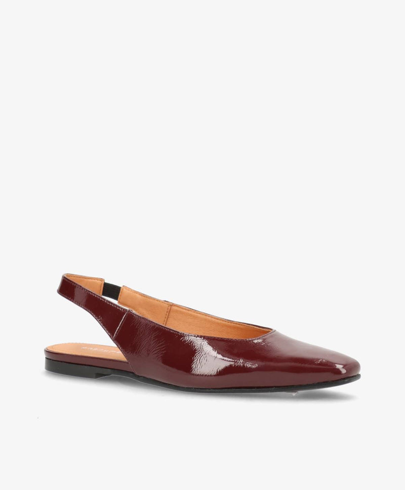 EVER P - Bordeaux lak læder - Slingback Dame