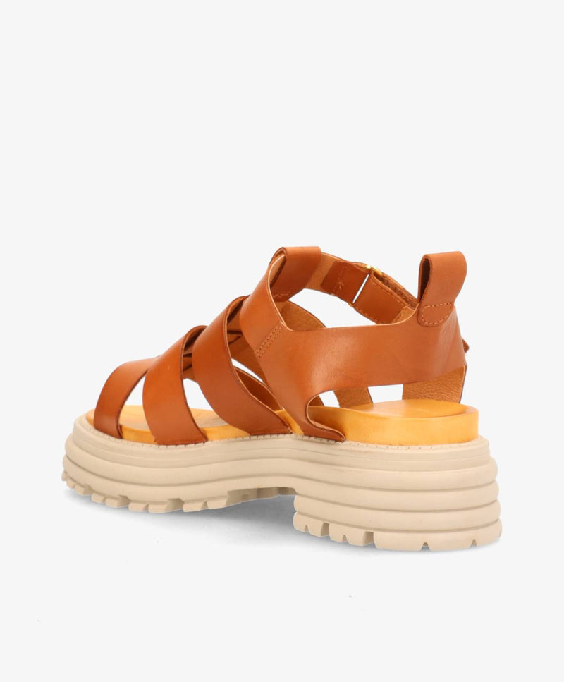 GABBY - Brandy Læder  - Sandal Dame