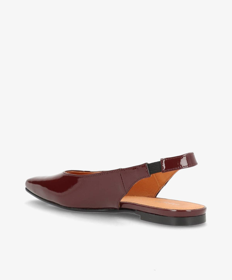 EVER P - Bordeaux lak læder - Slingback Dame