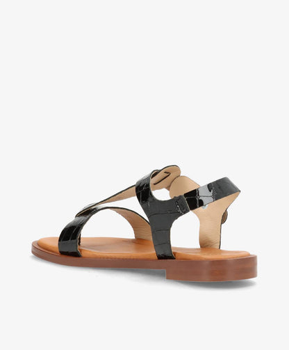 EVITA - Sandal - Sort Croco