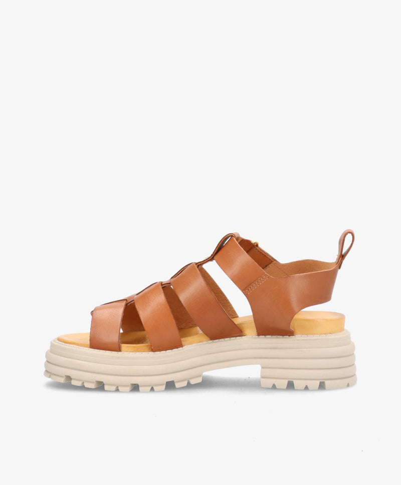 GABBY - Brandy Læder  - Sandal Dame
