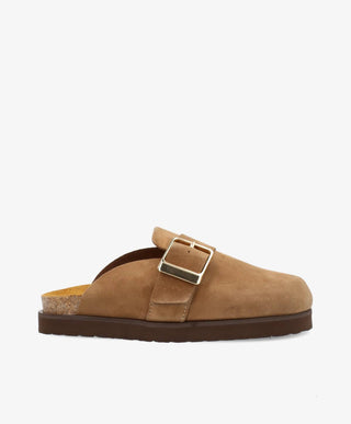 OFELIA - Taupe ruskind - Mules Dame